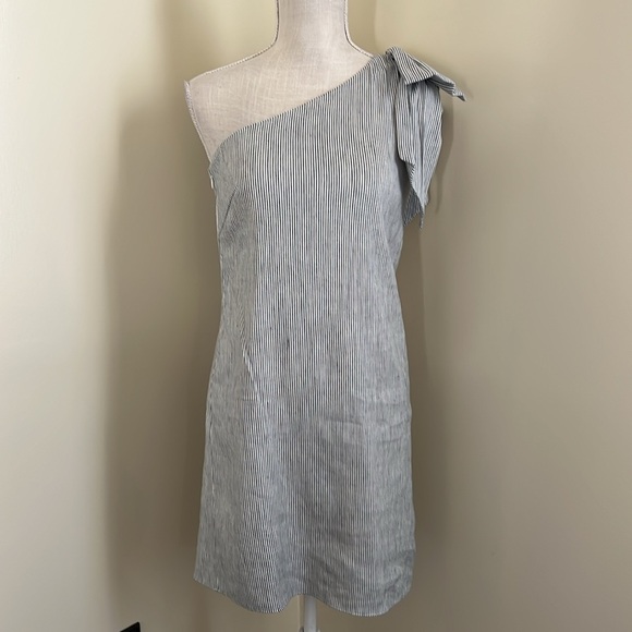 🆕 Antonio Melanie Dress Elegant One-Shoulder Gray Dress - Picture 5 of 16